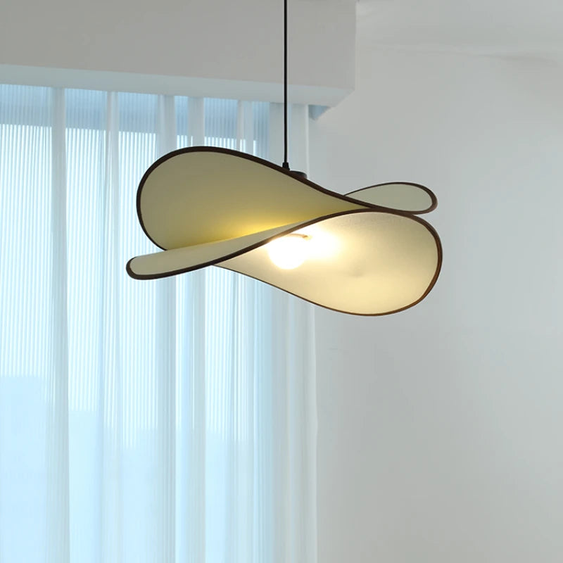 Lustres en tissu rétro français lampes suspendues modernes et romantiques pour chambre à coucher - vue 4 sur 9