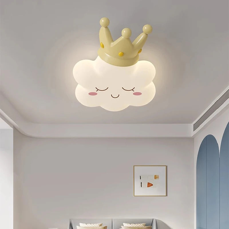 plafonnier nuage rose pour chambre d'enfant romantique et chaleureuse - vue 5 sur 9