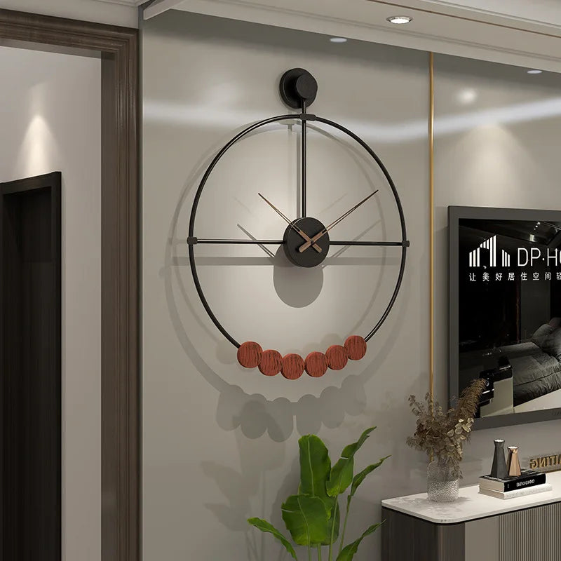 Modern Simple Iron Wall Clock, Home Decoration, Living Room, Creative, Fashion - vue 3 sur 11