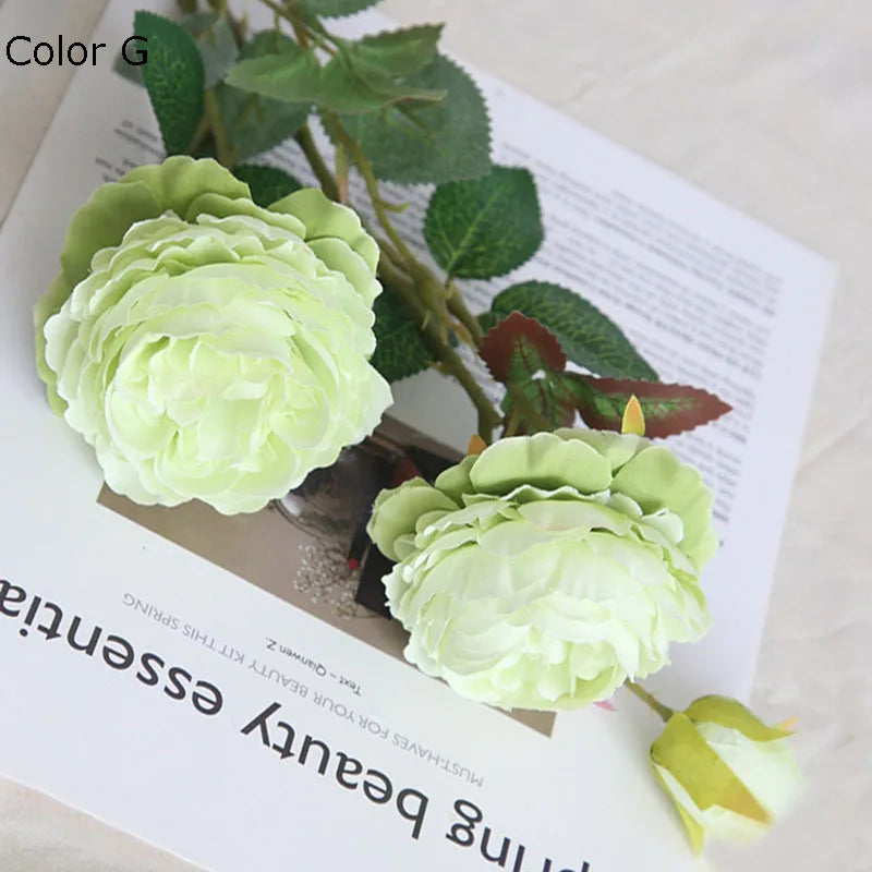 têtes de rose en soie artificielle pour décoration mariage et fête - vue 9 sur 16