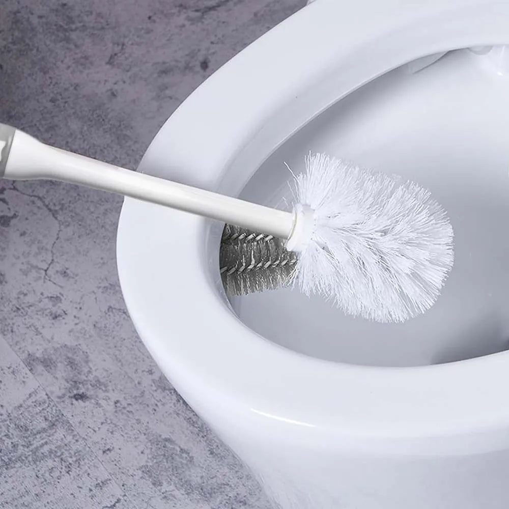 Toilet Brush Set with Under Rim Brush and Storage Caddy for Bathroom Cleaning, 2 Pack - vue 5 sur 6