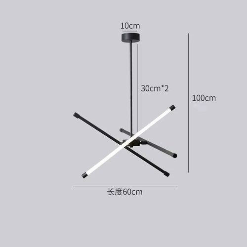 Modern minimalist geometric nordic chandelier with elegant creative design - vue 7 sur 8