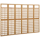 6-panel pine wood separation wall 242.5x180 cm