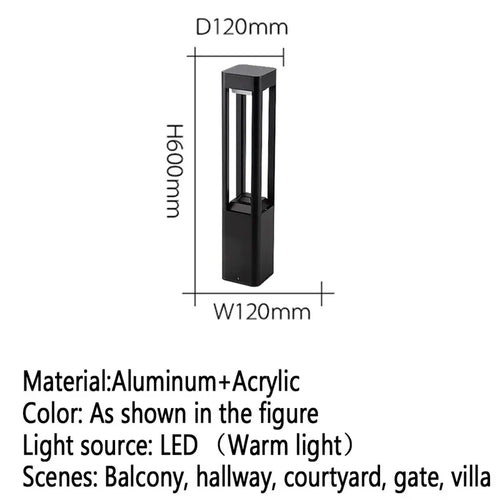 lampe de jardin extérieure led étanche design contemporain pour villa - vue 23 sur 47