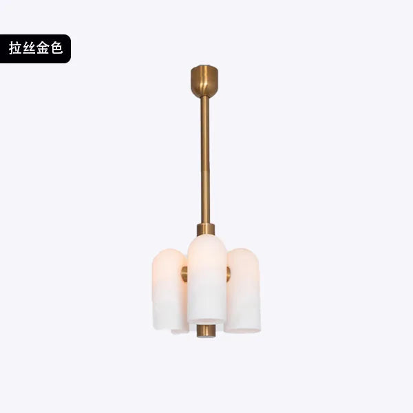 lustre en verre laiteux luminaire suspendu design moderne élégant - vue 8 sur 13