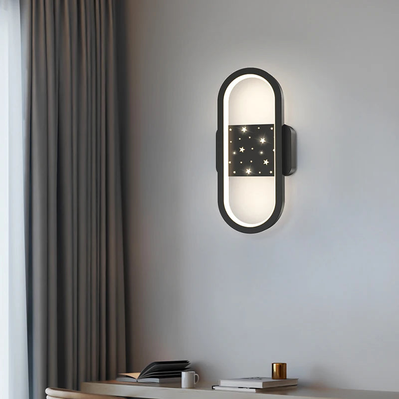 applique murale ovale minimaliste en aluminium pour escalier - vue 5 sur 18
