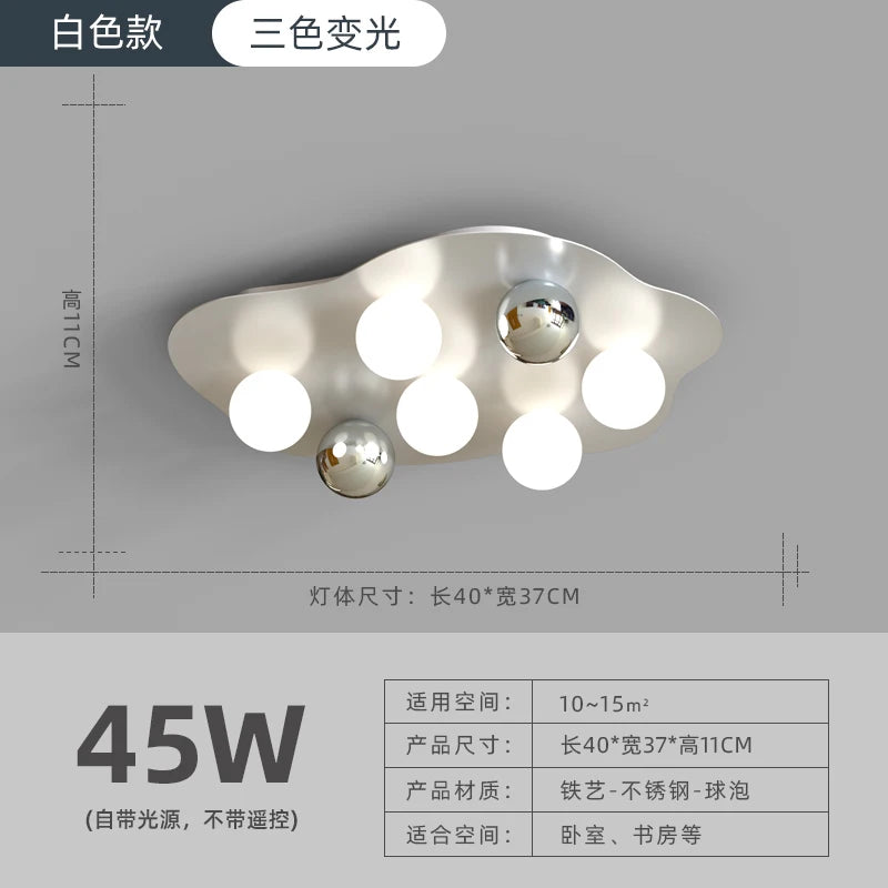 Minimalist Nordic design ceiling light for modern interior decor - vue 9 sur 16