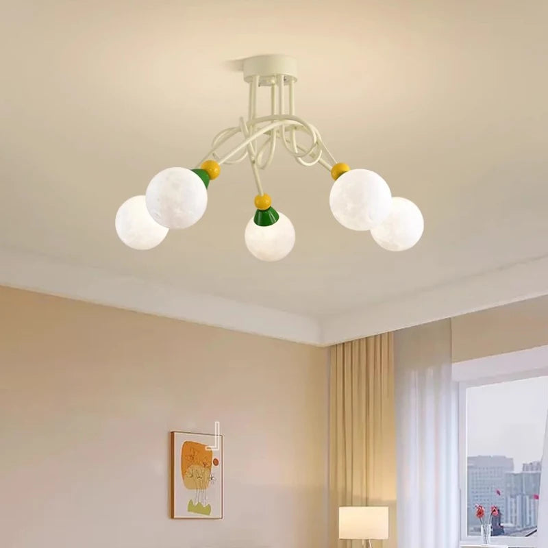 lustre nordique coloré pour chambre d'enfant moderne et simple - vue 6 sur 10