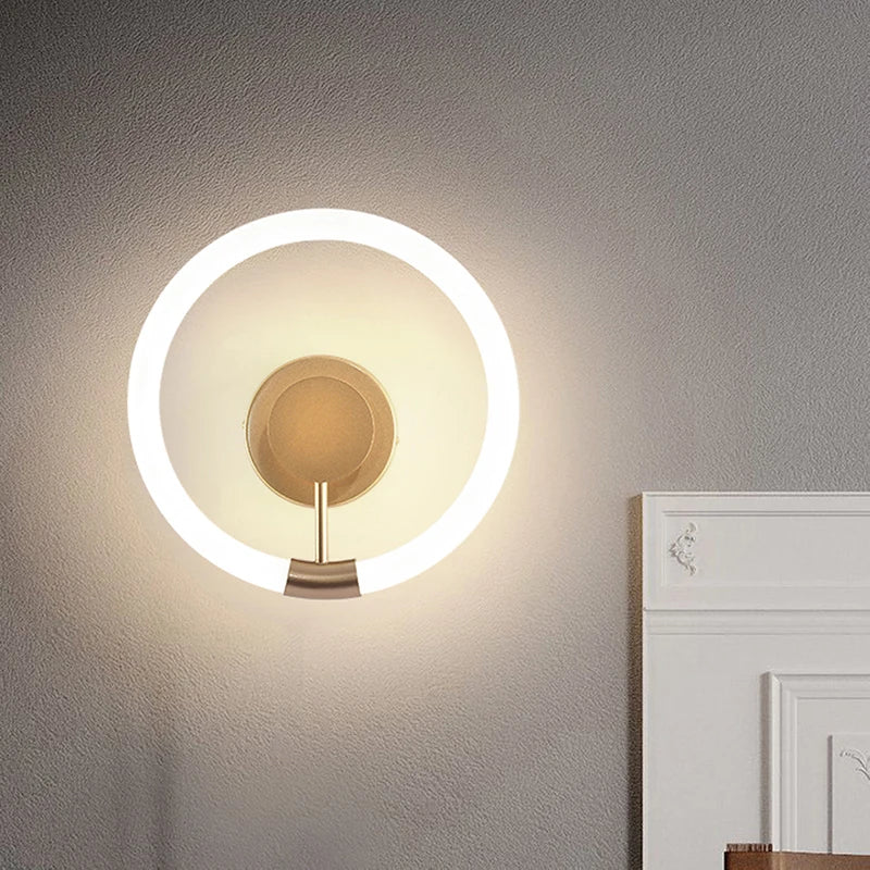 Applique murale LED Moderne Or Cercle - vue 5 sur 8