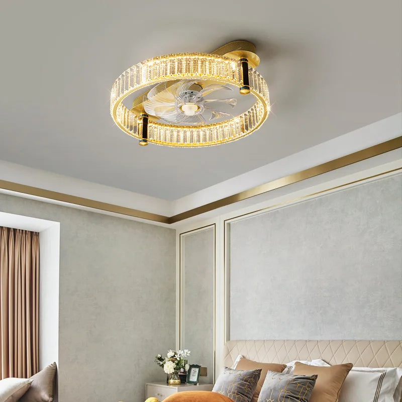 plafonnier moderne en cristal lumineux pour intérieur élégant - vue 4 sur 9