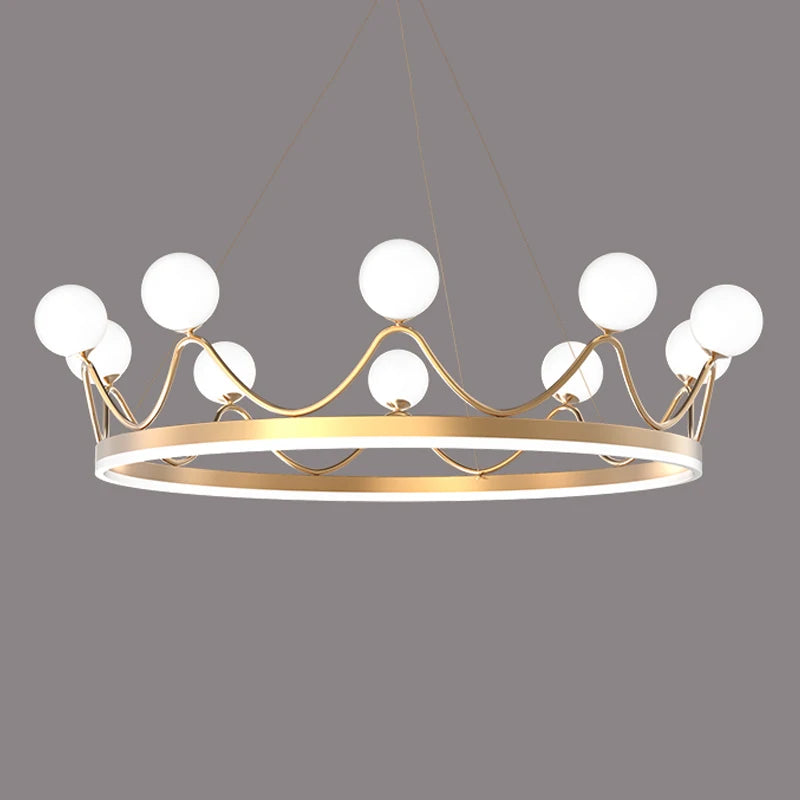 lustre led couronne style moderne décoratif suspension - vue 5 sur 8