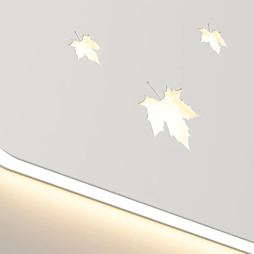 applique murale métallique à intensité variable motif feuilles d'érable