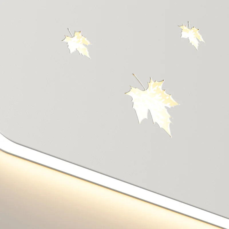 applique murale métallique à intensité variable motif feuilles d'érable - vue 6 sur 8