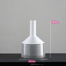 Black and White Striped Ceramic Vase, Flower Pot Decoration, Home and Living Room Decoration, Creative Geometric Striped Vase
