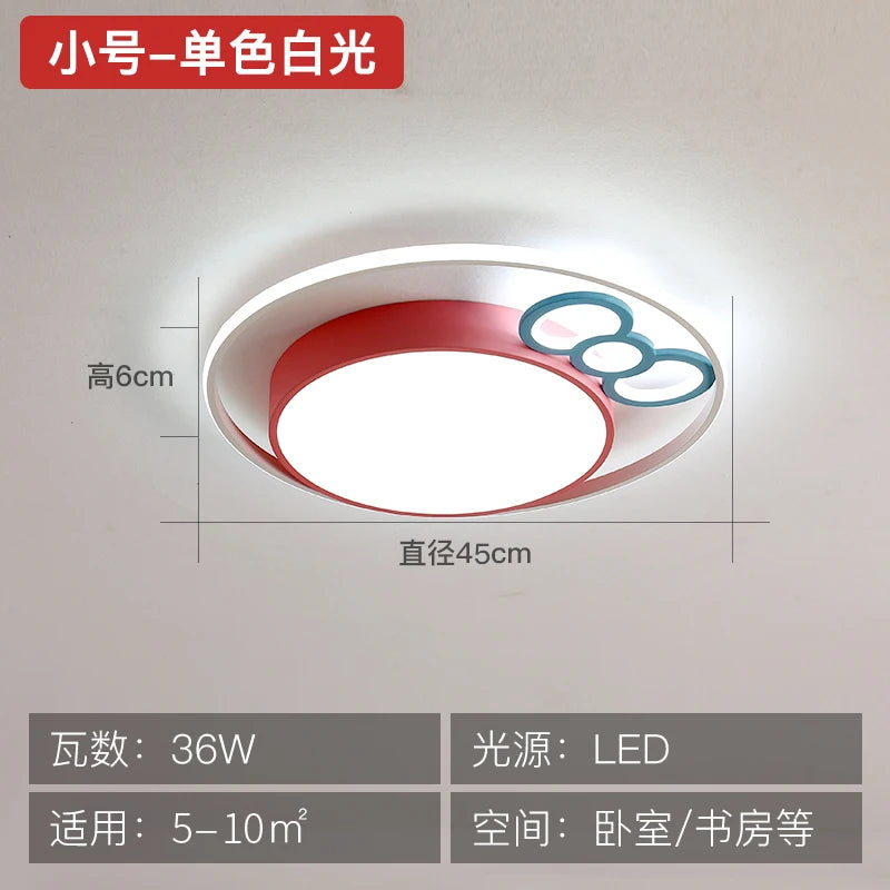 plafonnier led rond pour enfants protection des yeux éclairage doux - vue 15 sur 15