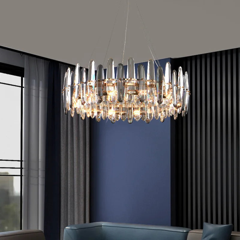 lustre led de luxe en cristal k9 à intensité variable pour noël - vue 6 sur 11