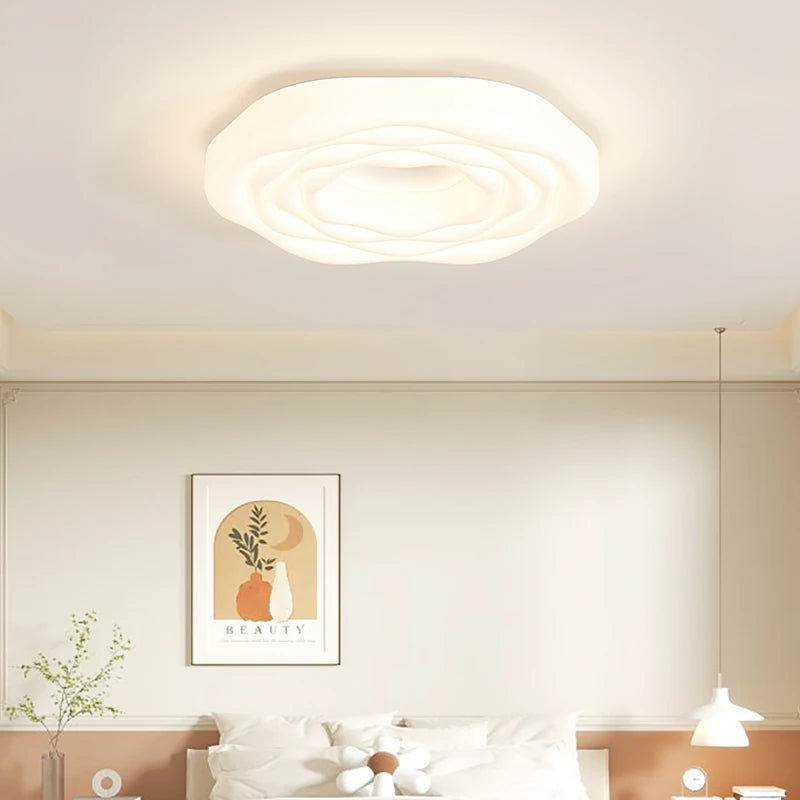plafonnier led design moderne en forme de rose pour éclairage intérieur - vue 4 sur 8