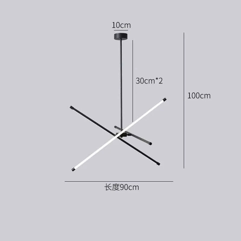 Modern minimalist geometric nordic chandelier with elegant creative design - vue 8 sur 8