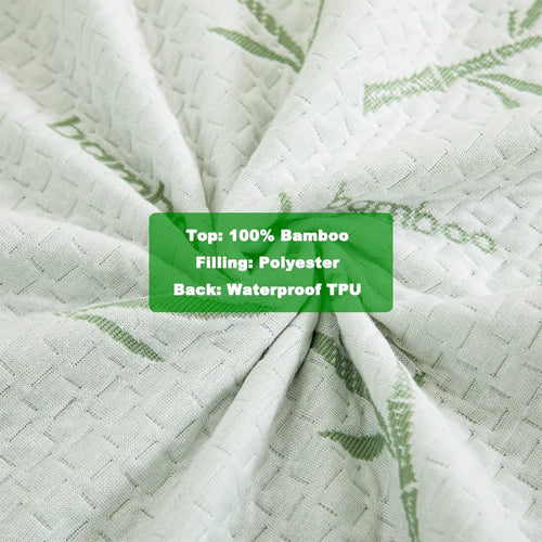 2pcs Waterproof Bamboo Pillowcases (Without Core), Cooling & Soft & Anti-bacterial Pillow Protectors With Zipper Pillow Cover - vue 5 sur 5