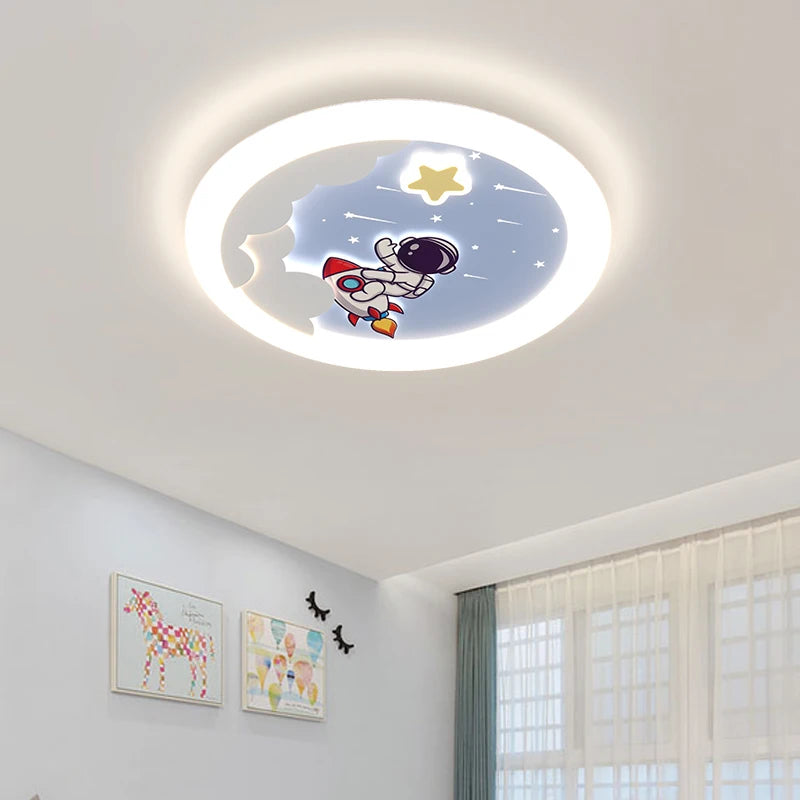plafonnier astronaute pour chambre enfant design ludique et protecteur - vue 6 sur 7
