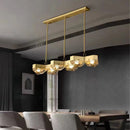 suspension led décorative en cuivre avec luminaire réglable