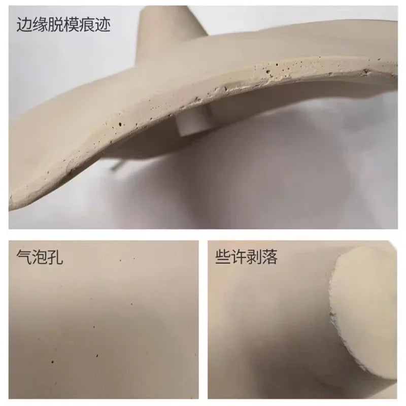 Japanese style calm breeze pendant light, bedroom bedside micro cement pendant light, homestay restaurant LED light - vue 6 sur 8