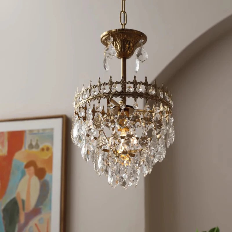 lustre en cristal rétro pour décoration intérieure élégante - vue 5 sur 10