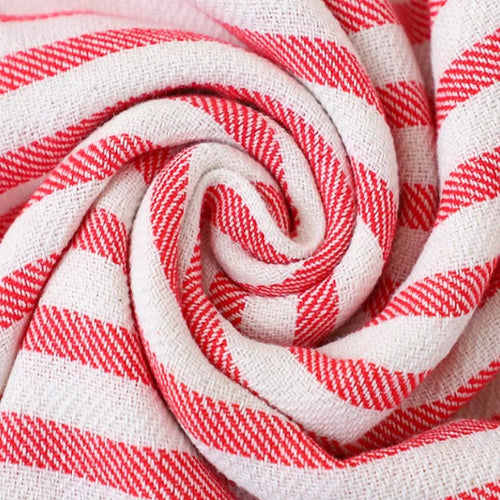 Serviette de plage turque rayures pompons grande taille