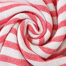 Serviette de plage turque rayures pompons coton spa