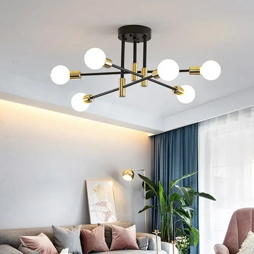 Plafonnier LED à plusieurs lampes décor - vue 5 sur 17