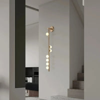 Designer decorated glass wall lamp for clubhouse or villa