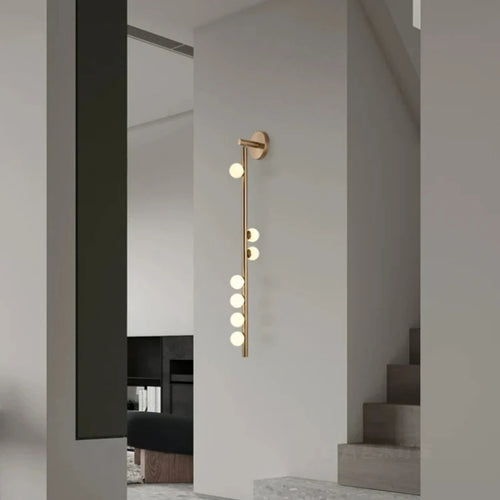 Designer decorated glass wall lamp for clubhouse or villa