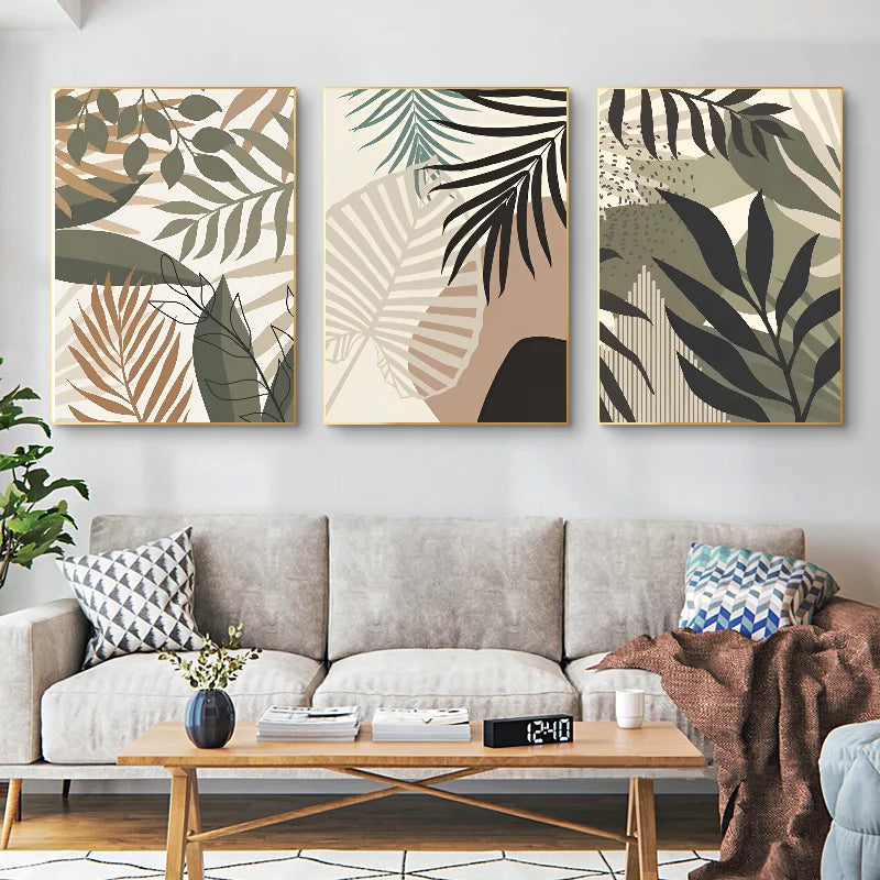 affiche en papier palmier décoration artistique pour intérieur