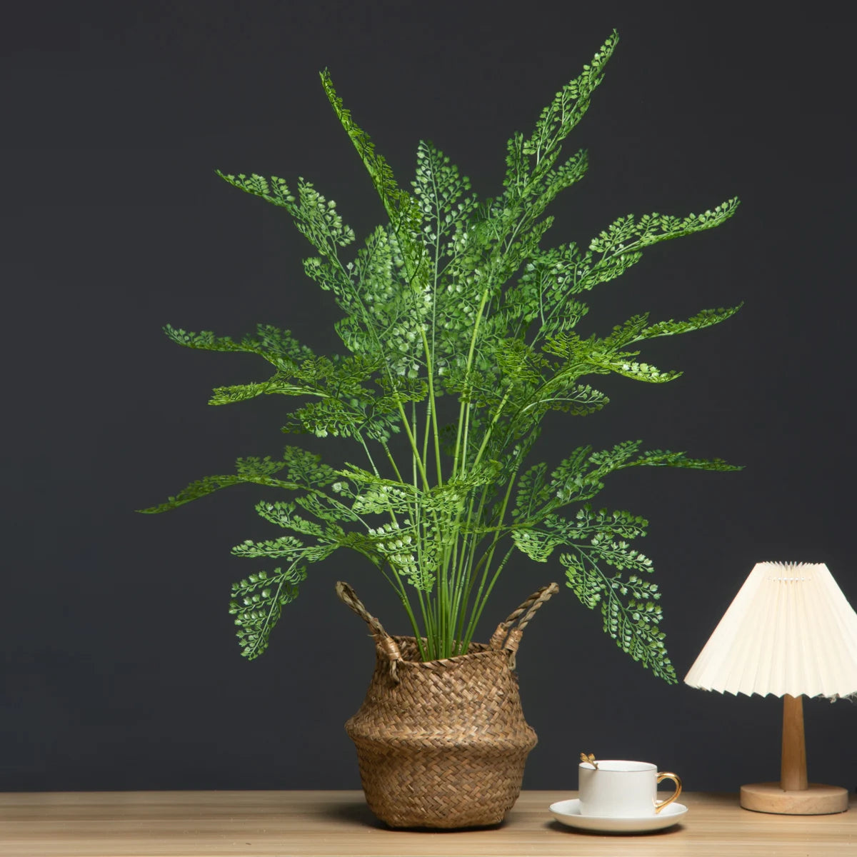 grand palmier artificiel avec feuilles de monstera pour décoration extérieure - vue 4 sur 7