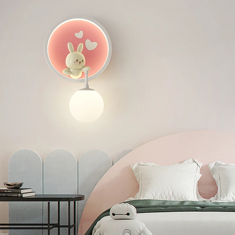 applique murale romantique éclairage décoratif animal pour enfant - vue 4 sur 9