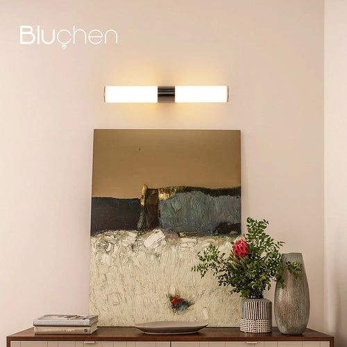 applique murale led moderne en acier inoxydable design nordique