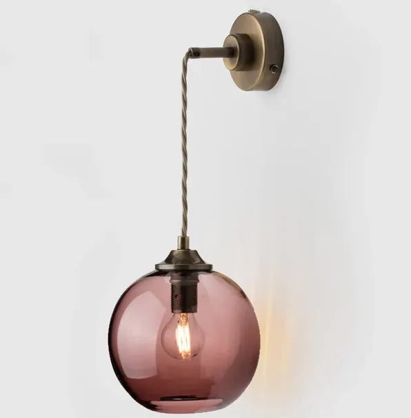 Decorative glass wall light nordic minimalist style - vue 12 sur 13