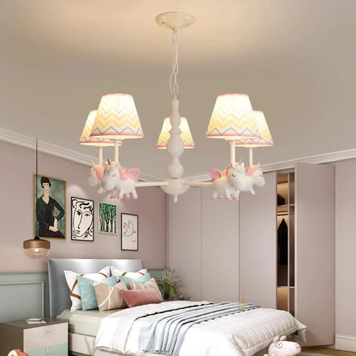 lustre enfant LED rotatif style nordique romantique et chaleureux - vue 6 sur 24