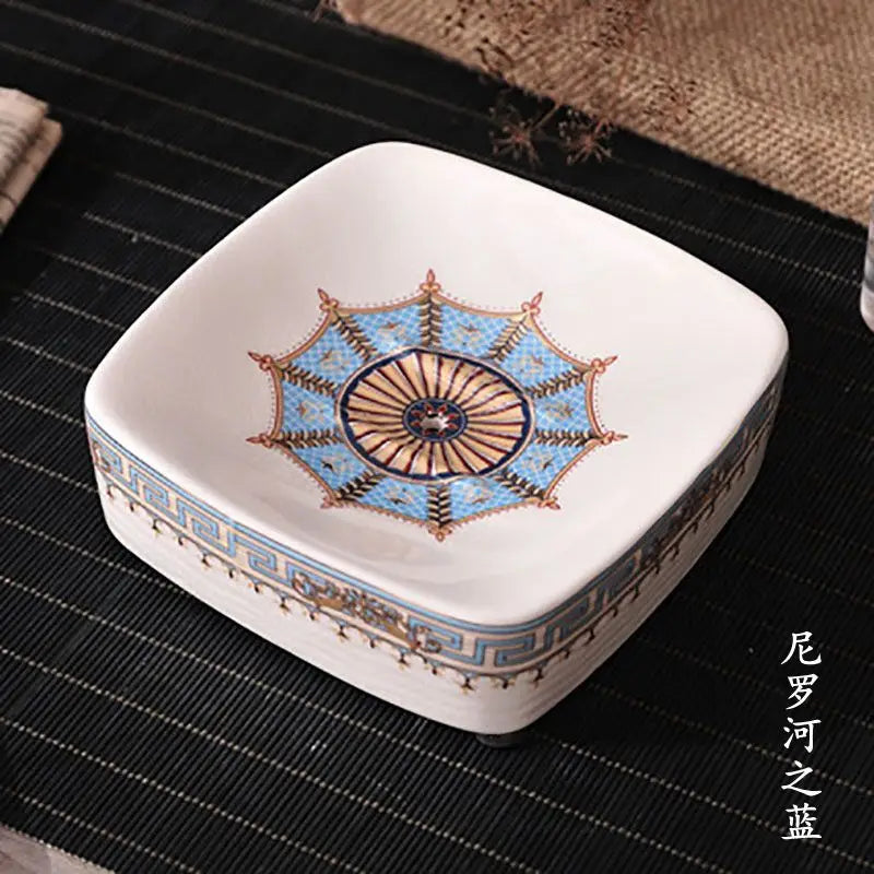 boîte à savon céramique européenne avec drainage créative pour salle de bain