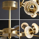 Nordic cracked glass chandelier with modern minimalist LED