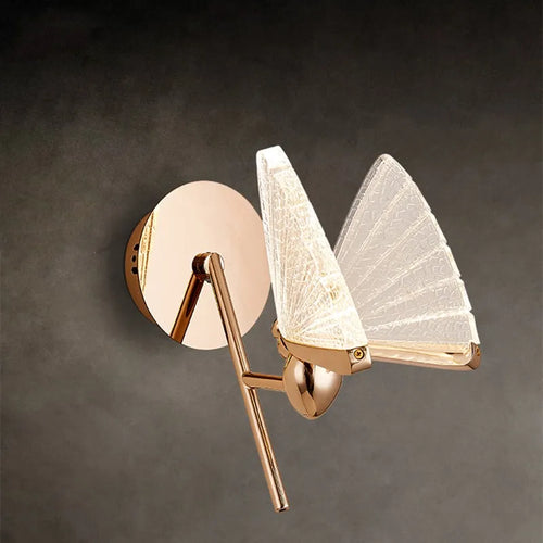 applique murale led en acrylique forme papillon décoration nordique