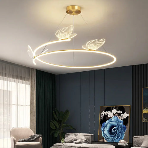 Lustre papillon LED mode créativité maison - vue 3 sur 9
