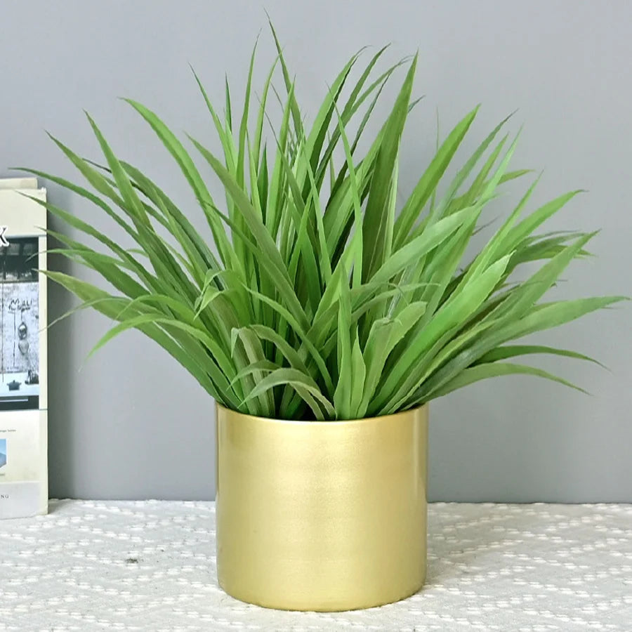 bouquet de plantes artificielles palmier tropical et orchidées décoratives - vue 3 sur 8