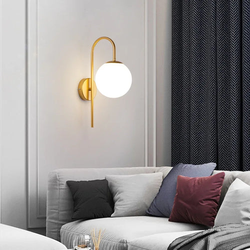 applique murale led boule créative salon couloir - vue 6 sur 9