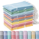 Serviette de plage turque coton franges rayé spa