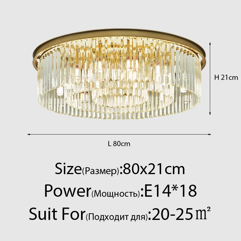 Lustre en cristal LED moderne américain salon salle à manger Villa suspension chambre plafond suspension lampe décor à la maison Lustre - vue 19 sur 21
