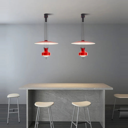 Minimalist flexible aluminium LED chandelier for interior decoration - vue 7 sur 14
