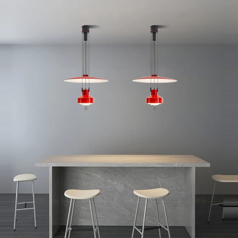 lustre italien flexible en aluminium avec led dimmable - vue 3 sur 14