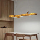 Retro resin tree branch pendant light, tea room, restaurant, coffee shop, LED pendant light, interior decoration lighting