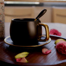 Tasse cafe ceramique style americain effet givre elegant